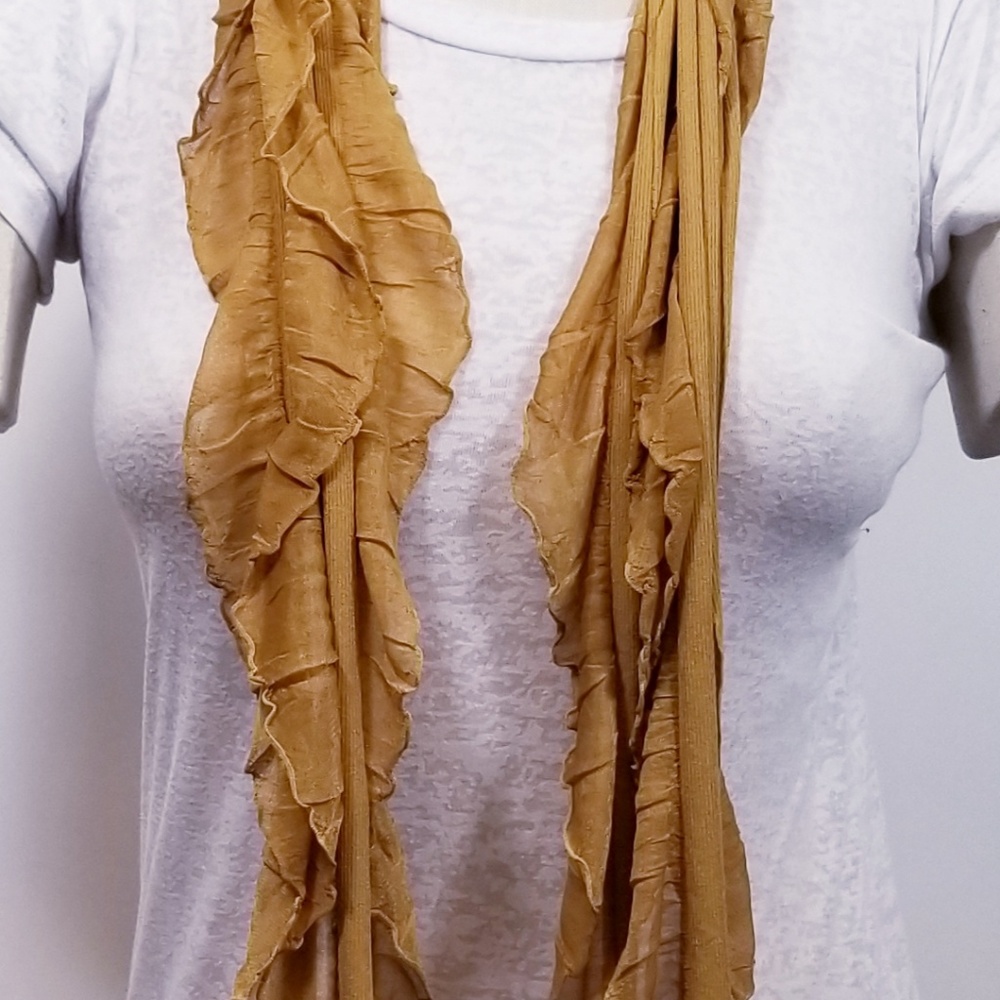 Yellow Solid & Patterned Scarf Accessory - Picture 5 of 7